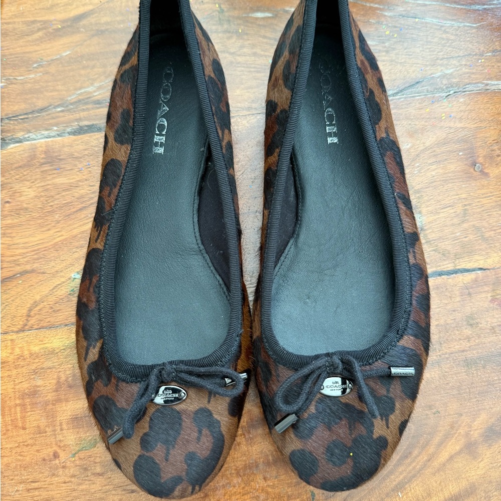 Coach Leopard Print Flats